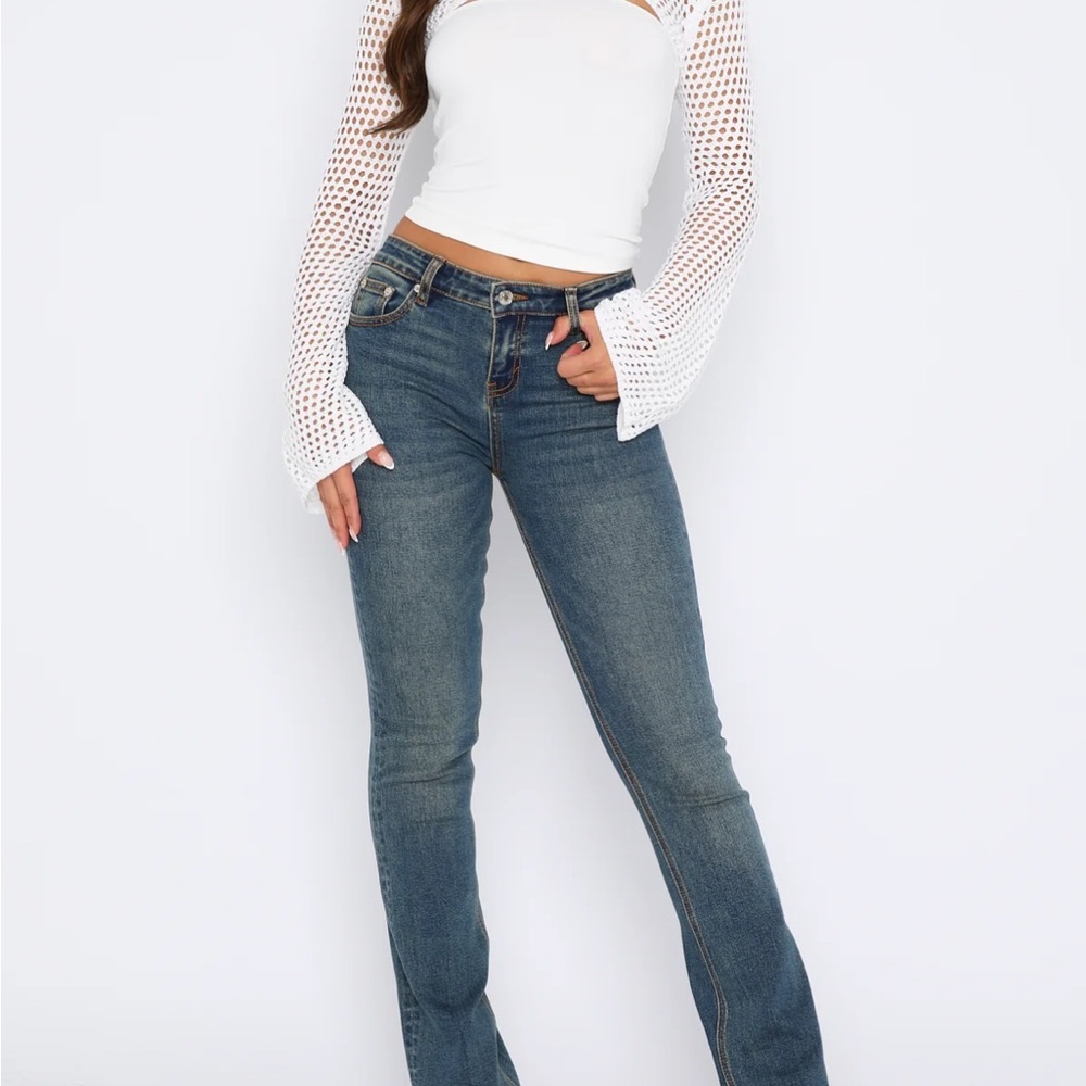 White Fox Boutique Women's Blue Boot Cut Jeans